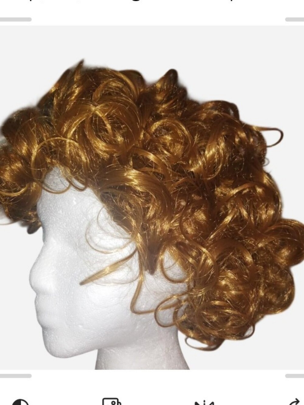 Golden Short Curly Wig